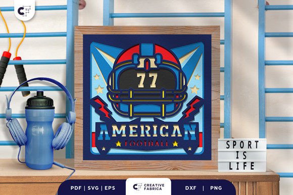 Download Football 3D Paper Cut Shadow Box SVG - 3d paper cut Collection