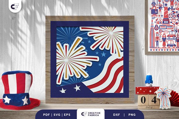 Download Independence Day Firework 3D Paper Cut - 3d paper cut Collection