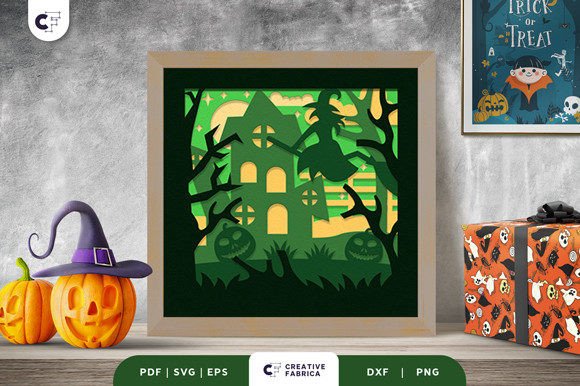 Download Haunted Forest 3D Paper Cut Shadow Box - 3d paper cut Collection