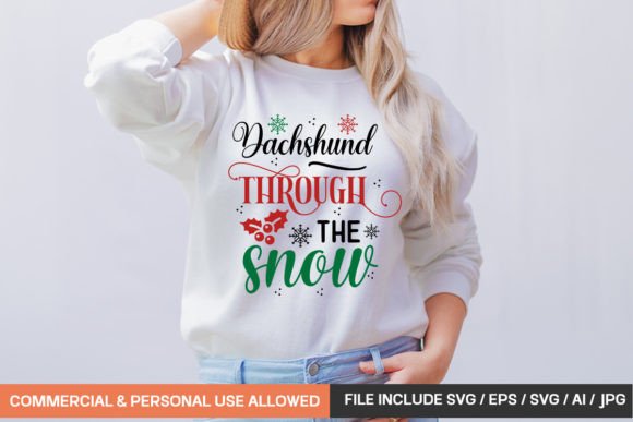 Download Dachshund Through the Snow Svg Design - Snow svg Collection