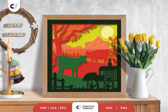 Download Farm Animal 3D Paper Cut SVG - 3d paper cut Collection