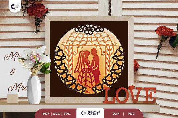 Download Wedding Bride and Groom 3D Paper Cut - 3d paper cut Collection