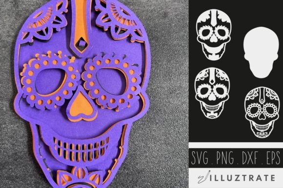 Download Halloween Skull Paper Cutting SVG | - Premium Bundle