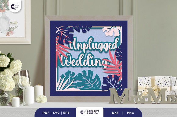 Download Unplugged Wedding 3D Shadow Box SVG - Premium Resources