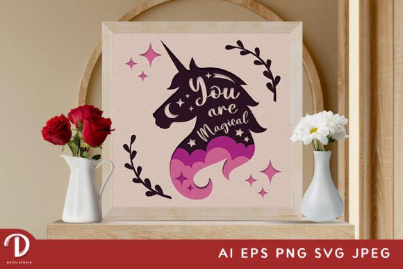 Download Unicorn Silhouette Quotes 3D Paper Cut - 3d paper cut Collection