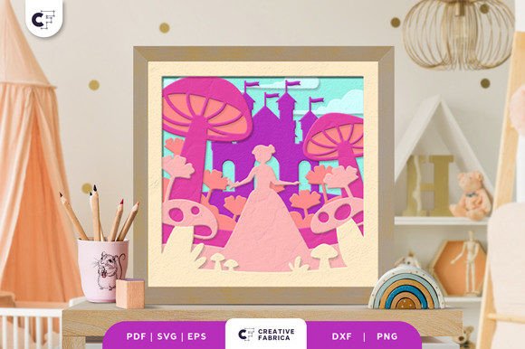 Download Little Princess 3D Paper Cut Light Box - 3d paper cut Collection