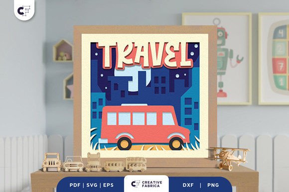 Download Bus 3D Paper Cut SVG - 3d paper cut Collection