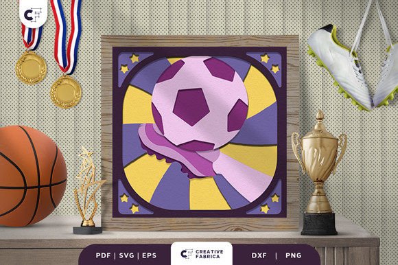 Download Soccer Player Football 3D Paper Cut - 3d paper cut Collection