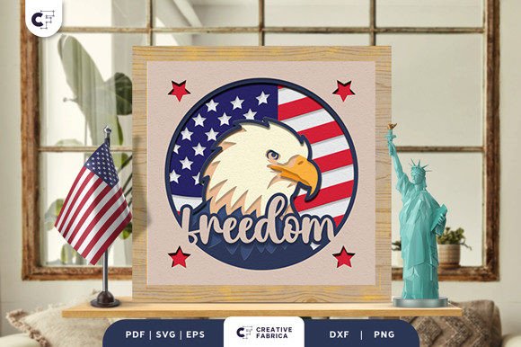 Download Patriotic American Eagle 3D Paper Cut - 3d paper cut Collection