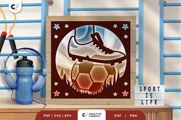 Download Soccer Player 3D Paper Cutting SVG - 3d paper cut Collection