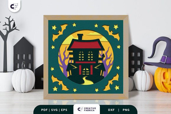 Download Halloween House 3D Paper Cut SVG - 3d paper cut Collection