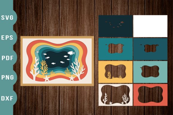 Download Underwater Fish 3D Paper Cut - 3d paper cut Collection