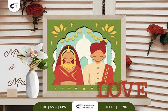 Download Indian Traditional Wedding 3D Shadow Box - Premium Resources