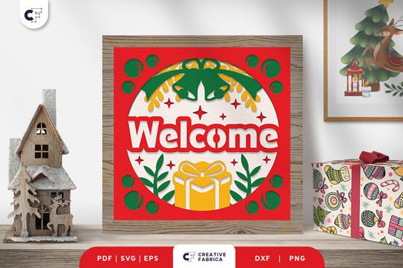 Download Welcome Home Sign 3D Paper Cut SVG - 3d paper cut Collection