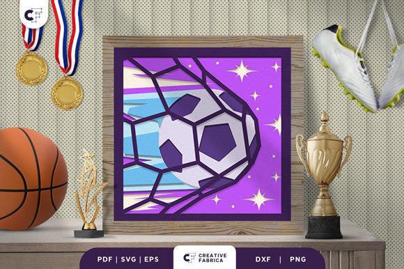 Download Soccer Ball 3D Paper Cut Shadow Box - 3d paper cut Collection