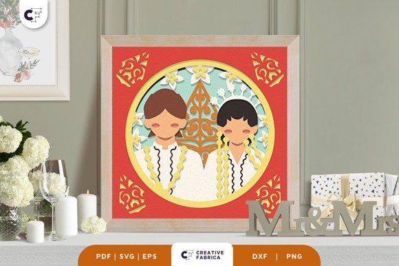 Download Indonesian Traditional Wedding 3D Shadow Box - Premium Resources