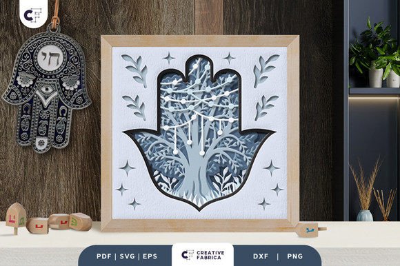 Download Tree of Life Hamsa Hand 3D Paper Cut SVG - 3d paper cut Collection