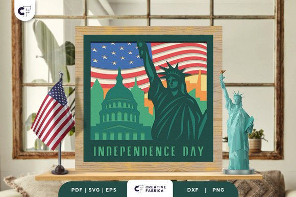 Download American Independence Day 3D Paper Cut - 3d paper cut Collection