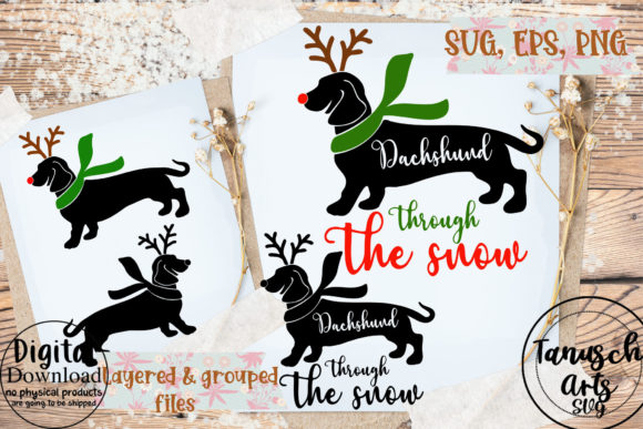 Download Dachshund Through the Snow SVG Bundle - Snow svg Collection