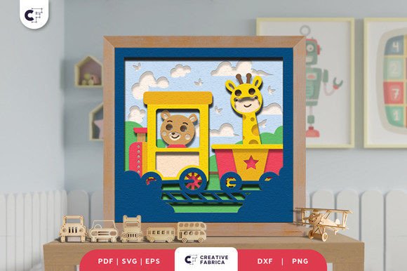 Download Animal on the Train 3D Paper Cut SVG - 3d paper cut Collection