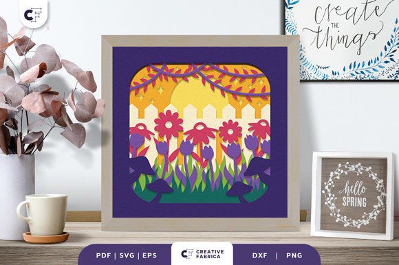 Download Spring Garden 3D Paper Cutting SVG - 3d paper cut Collection