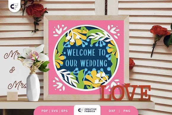 Download Welcome to Our Wedding 3D Shadow Box - Premium Resources